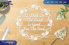 A Walk on The Beach is Good for The Soul Papercut Product Image 1