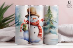 A watercolor clipart of a cute snowman Tumbler Design Product Image 8