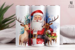 A watercolor clipart of Santa Claus Tumbler Design Product Image 4