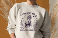 A Well Read Woman Is A Dangerous Creature Bookish SVG Design Product Image 2