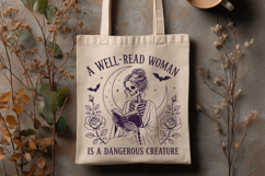 A Well Read Woman Is A Dangerous Creature Bookish SVG Design Product Image 3