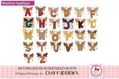 Reindeer Monograms Alphabet machine embroidery bundle 1411B Product Image 1