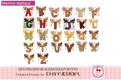 Reindeer Monograms Alphabet machine embroidery bundle 1411B Product Image 1