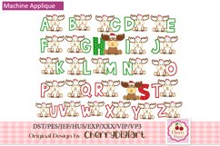 Reindeer Monograms Alphabet machine embroidery bundle 2296B Product Image 1