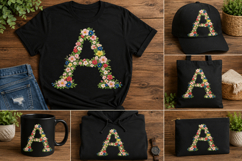 A-Z Floral Alphabet PNG Design Flower Letter Designs