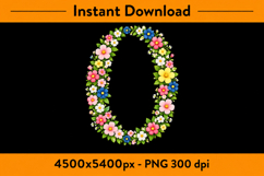 A-Z Floral Alphabet PNG Design Flower Letter Designs