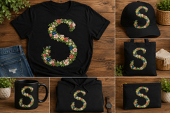 A-Z Floral Alphabet PNG Design Flower Letter Designs