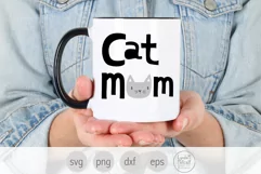 Cat Mom SVG, Cat Face SVG, Cat svg for Fur Mama Product Image 3