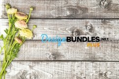Floral template Spring flowers wooden background stock photo Product Image 1