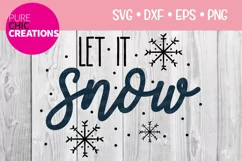 Christmas SVG|Let It Snow|SVG DXF PNG EPS Product Image 1