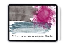 Procreate watercolour stamps and brushes set for ipad Product Image 1