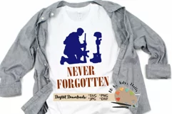 Never Forgotten SVG Fallen Soldier, Memorial day, July 4th Product Image 1