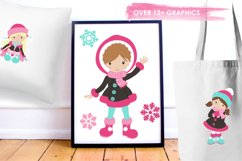 Snow Girls graphics and illustrations Product Image 5