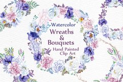 Watercolor wreaths and bouquets Product Image 1