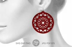 Earrings SVG, mandala earrings SVG, mandala SVG Product Image 4