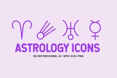 Astrology Symbols | Line Icon Pack Product Image 1