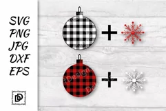 Buffalo Plaid Christmas ball SVG, Buffalo Plaid PNG DXF EPS Product Image 2