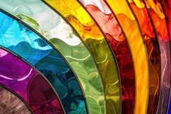 Rainbow Stained Glass Background Wallpaper Product Image 1