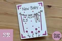 New baby card insert design| Paper cutting | Cricut Joy svg Product Image 3
