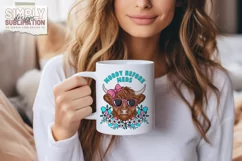 Moody Before Meds | Highland Cow Sublimation | Png Product Image 2