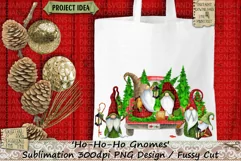Ho-Ho-Ho | Gnomes | Christmas | Red Truck | Sublimation Product Image 3