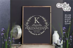 Mr and Mrs sign, Family Last Name Floral wreath, Rustic Sign Product Image 1