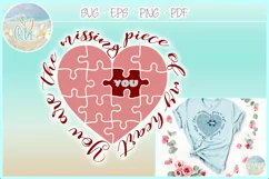 Valentines SVG | You Are The Missing Piece of My Heart SVG Product Image 1
