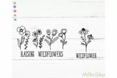 Raising Wildflowers svg, Matching shirts svg, wildflower cut Product Image 2