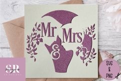 Mr &amp; Mrs card| Paper cutting | wedding card SVG Product Image 1