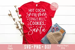 Hot Cocoa Snowmen Jingle Bells Cookies And Santa SVG Product Image 1
