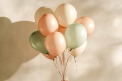 Happy Festive Latex Balloons in Pastel Product Image 1