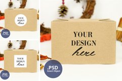 Winter Sticker Mockup PSD, Craft Box Mockup Full Wrap PSD Product Image 1