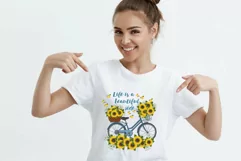 bicycle with sunflowers png flower bike sublimation png Product Image 2