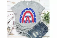 Patriotic Rainbow SVG, 4th of July SVG, Independence day SVG Product Image 1