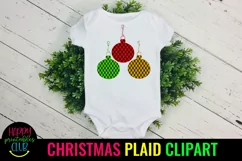 Christmas Plaid Clipart I Christmas Holiday Sublimation PNG Product Image 6