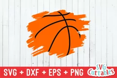 Basketball SVG | Basketball Paint Stroke | Shirt Design Product Image 2