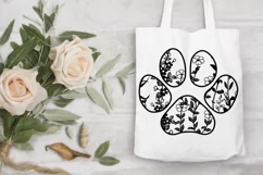 Floral Pet Paw SVG, Dog svg, Cat svg, Floral Paw Print SVG. Product Image 7