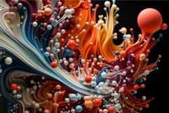 Abstract colorful 3d organic flow Product Image 1