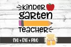 Kindergarten Teacher - Pencil Back to School SVG PNG DXF Product Image 2