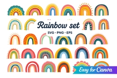 Rainbow Clipart Set Product Image 1