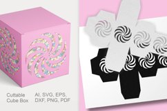 Swirl Ornament Cuttable Cube Gift Box with Holes Product Image 2