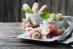 Italian crostini with cream cheese and prosciutto Product Image 1