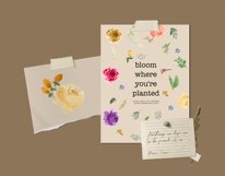 Watercolor floral clipart, Colorful Floral Watercolor Elemen Product Image 4