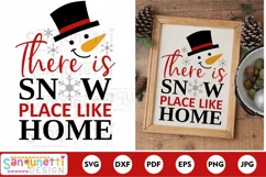 There is snow place like home svg, snowman & winter Product Image 2
