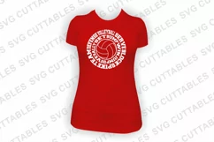 Volleyball SVG | Volleyball round Subway Art | Shirt Design Product Image 3