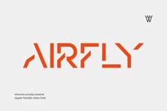 Airfly Futuristic Geometric Bold Display Font for Logos Product Image 1