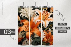 Orange Lilies Digital Papers - 03 Variations Product Image 2