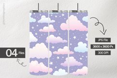 Pastel Clouds Digital Papers - 04 Variations Product Image 2