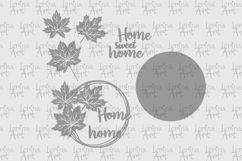 Sweet Home Round Sign. Fall. Door Hanger. SVG Laser cut Product Image 2