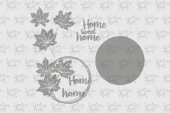 Sweet Home Round Sign. Fall. Door Hanger. SVG Laser cut Product Image 2